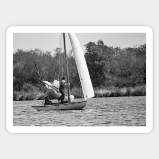 Packing up after a sail boat race on the Norfolk Broads Sticker